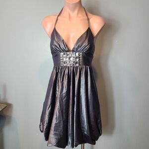 Vintage Cache Womens Bubble Hem Dress Size 2 Babydoll Y2K Fairy Glam Holiday 20s